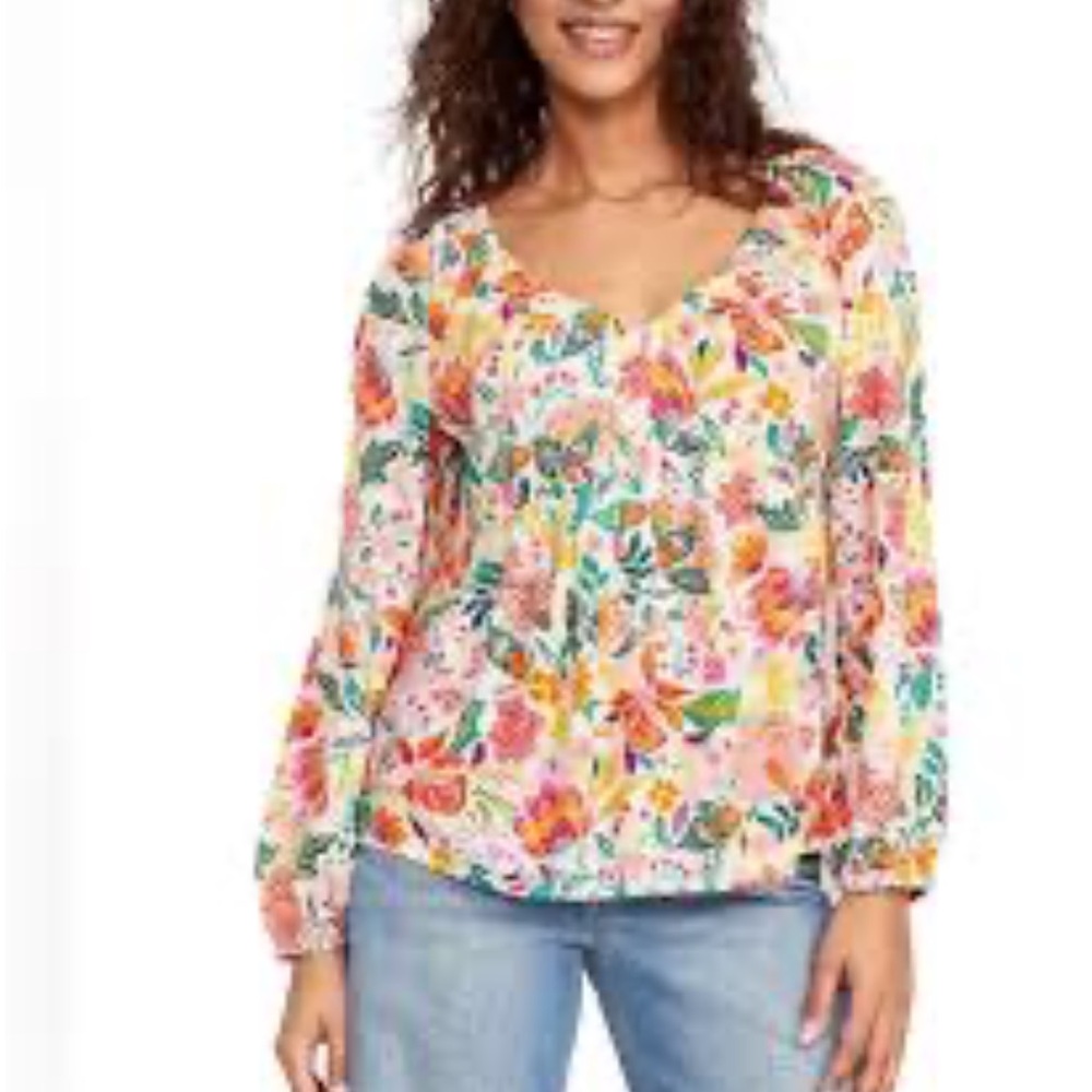 Old Navy Ladies Size Small Multi Color Baby Doll Top Preowned